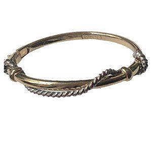 Barbara Mandrell Vintage Two Tone Cuff Bracelet